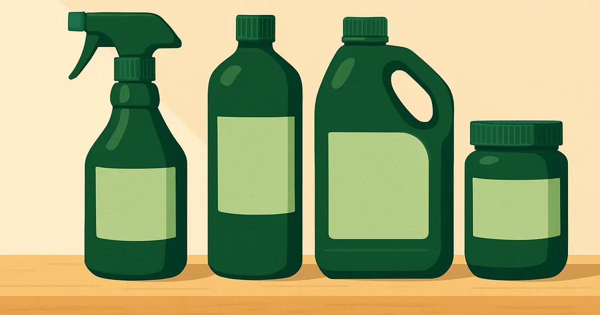 Recommended allergy-friendly enzyme cleaners lined up for comparison